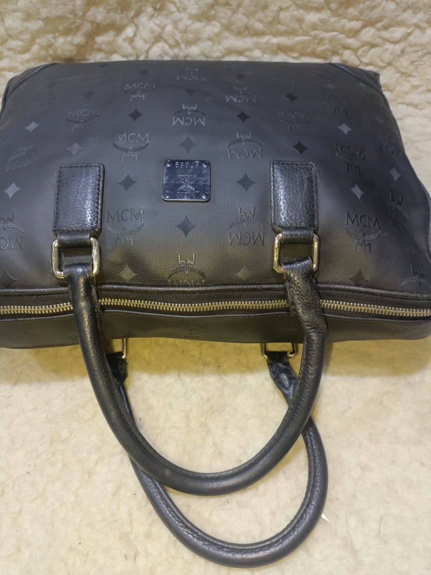 MCM Black Leather Briefcase / Laptop Bag | Pre-Loved