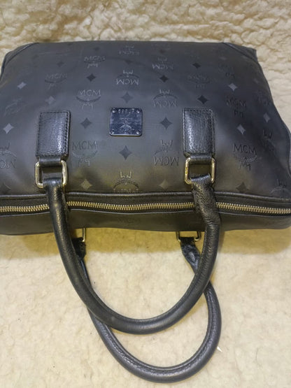 MCM Black Leather Briefcase / Laptop Bag | Pre-Loved