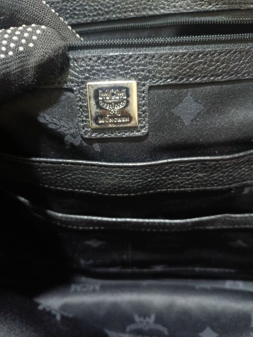 MCM Black Leather Briefcase / Laptop Bag | Pre-Loved