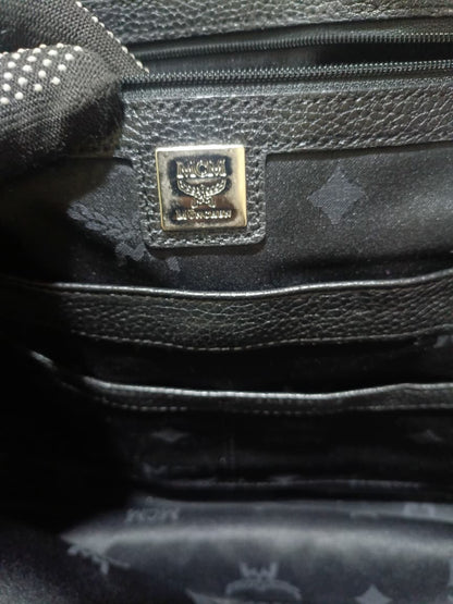 MCM Black Leather Briefcase / Laptop Bag | Pre-Loved