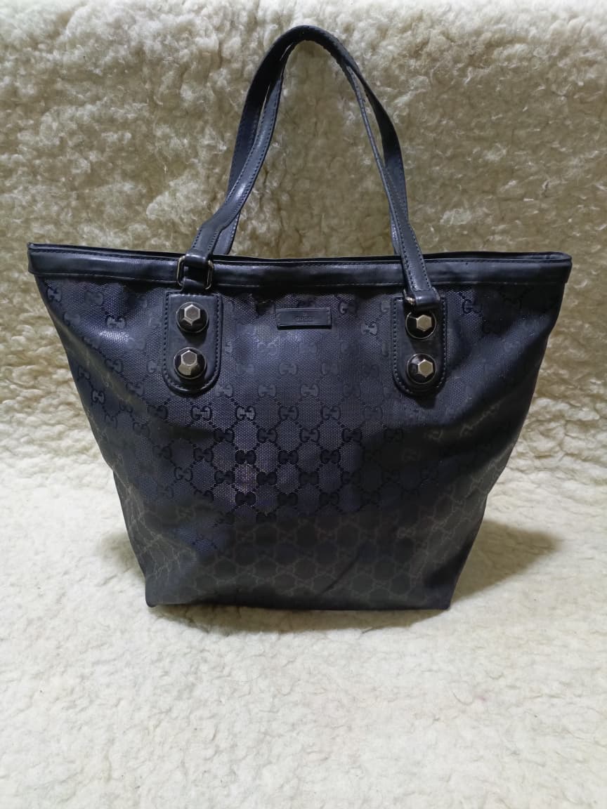 Gucci Black GG Canvas Tote Shoulder Bag | Pre-Loved