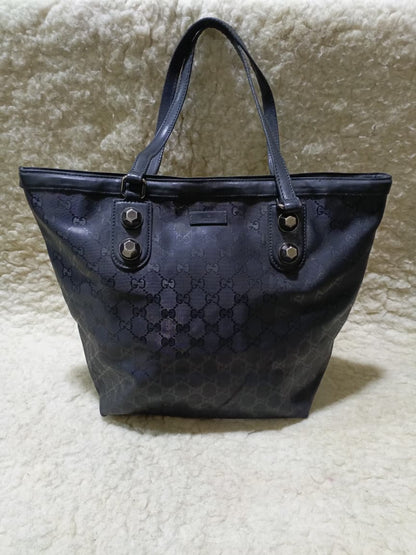 Gucci Black GG Canvas Tote Shoulder Bag | Pre-Loved
