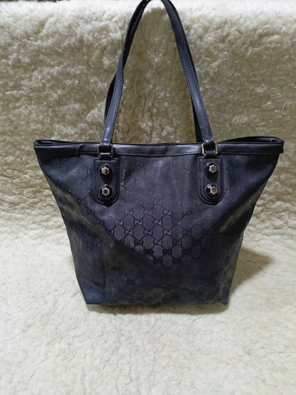 Gucci Black GG Canvas Tote Shoulder Bag | Pre-Loved