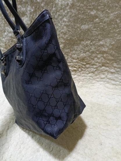 Gucci Black GG Canvas Tote Shoulder Bag | Pre-Loved