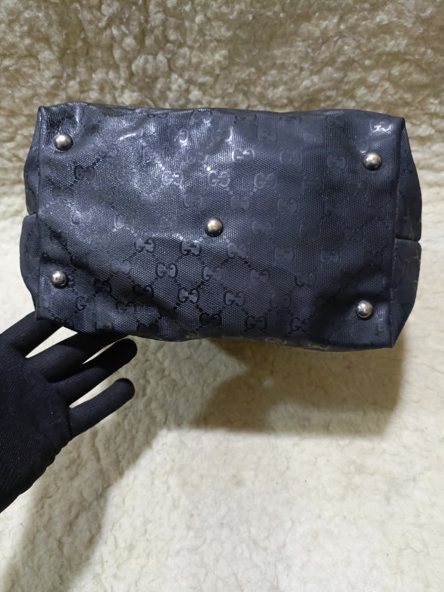 Gucci Black GG Canvas Tote Shoulder Bag | Pre-Loved