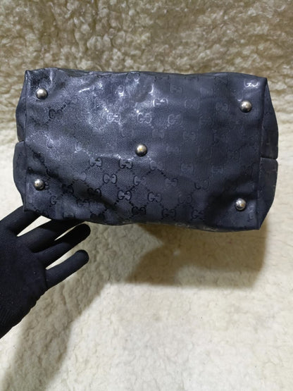 Gucci Black GG Canvas Tote Shoulder Bag | Pre-Loved