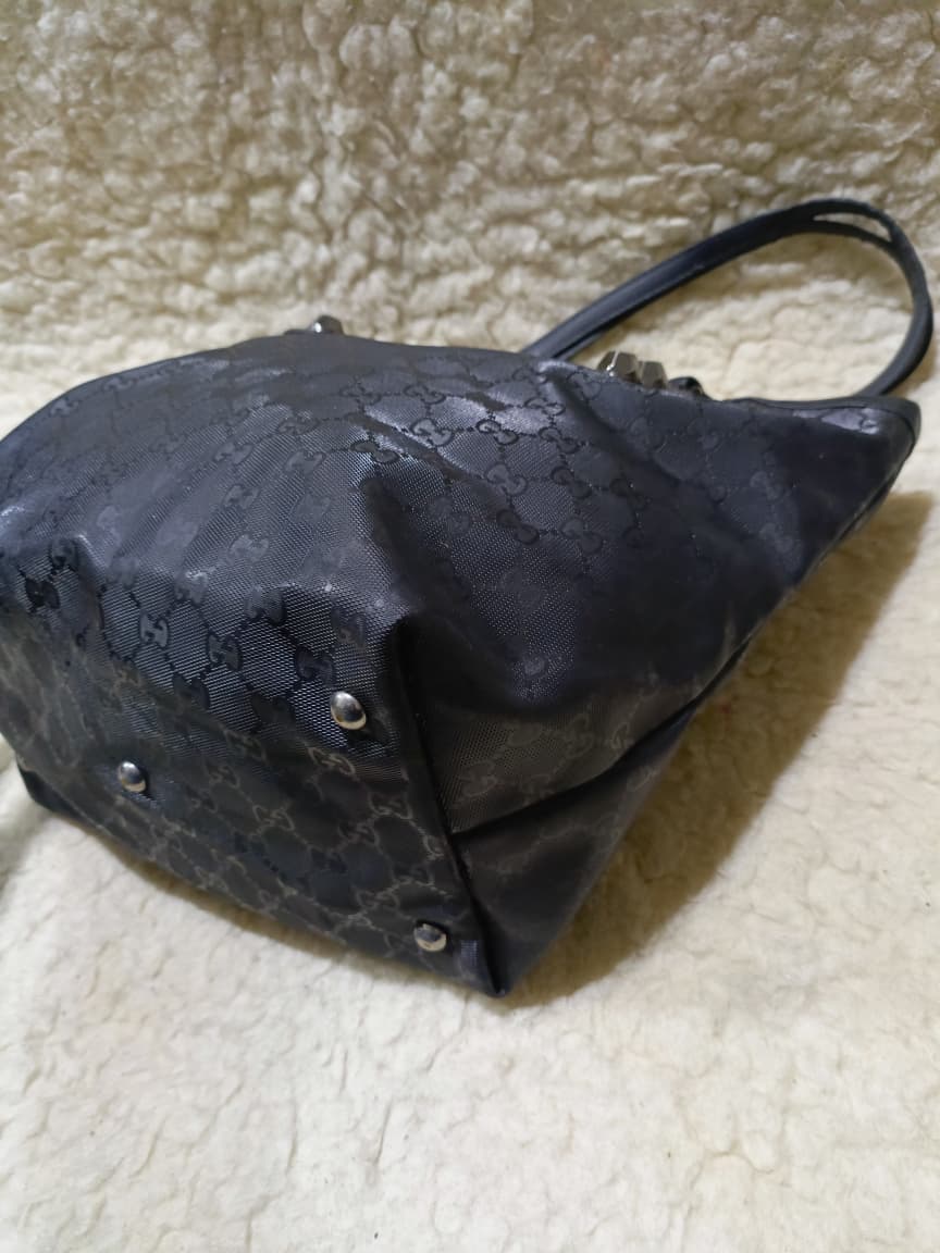 Gucci Black GG Canvas Tote Shoulder Bag | Pre-Loved