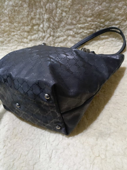 Gucci Black GG Canvas Tote Shoulder Bag | Pre-Loved