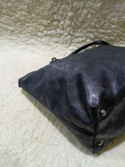 Gucci Black GG Canvas Tote Shoulder Bag | Pre-Loved