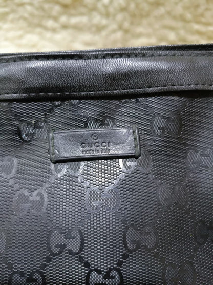 Gucci Black GG Canvas Tote Shoulder Bag | Pre-Loved