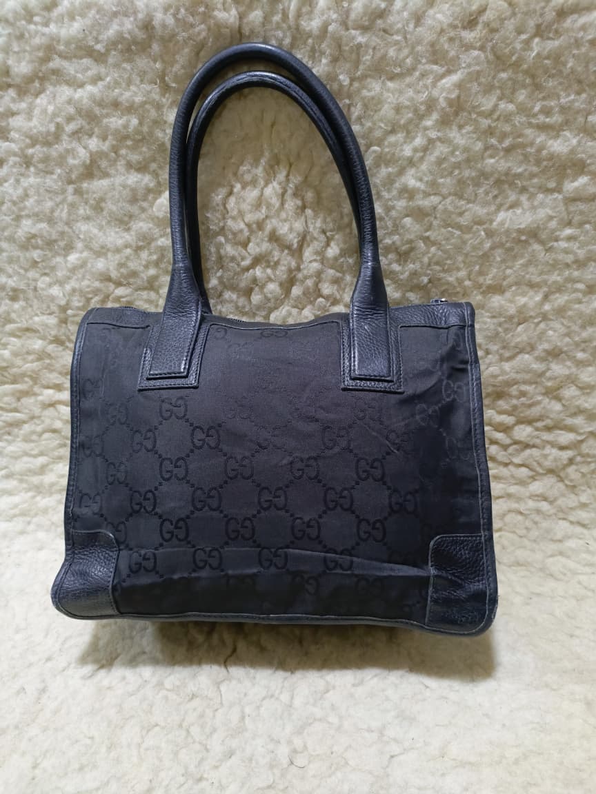 Gucci Black GG Canvas Shoulder Tote | Pre-Loved