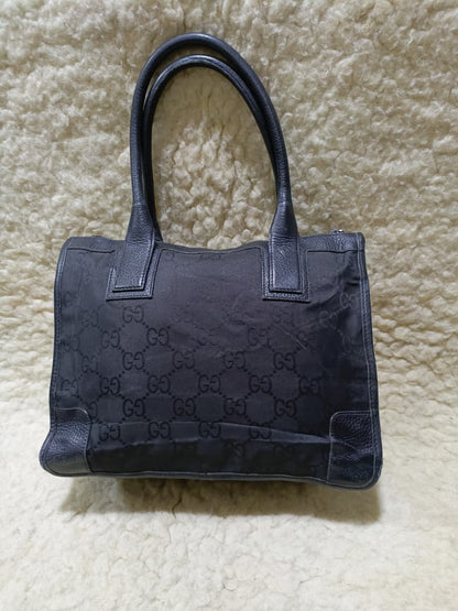 Gucci Black GG Canvas Shoulder Tote | Pre-Loved
