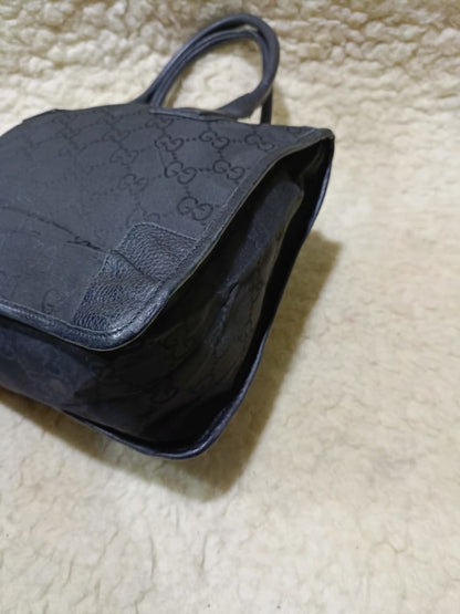 Gucci Black GG Canvas Shoulder Tote | Pre-Loved