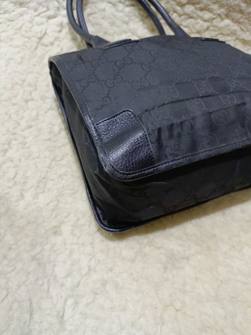 Gucci Black GG Canvas Shoulder Tote | Pre-Loved