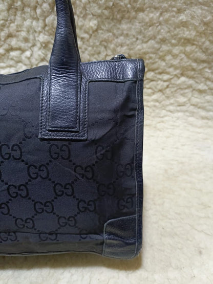 Gucci Black GG Canvas Shoulder Tote | Pre-Loved