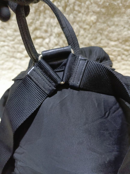Prada Nylon Flap Backpack in Black | Pre-Loved