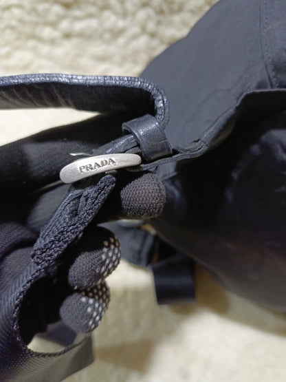 Prada Nylon Flap Backpack in Black | Pre-Loved