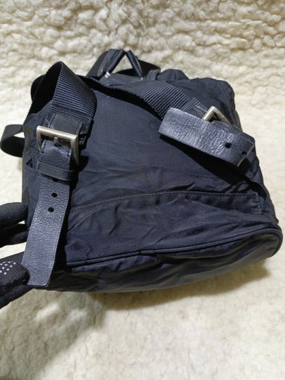 Prada Nylon Flap Backpack in Black | Pre-Loved