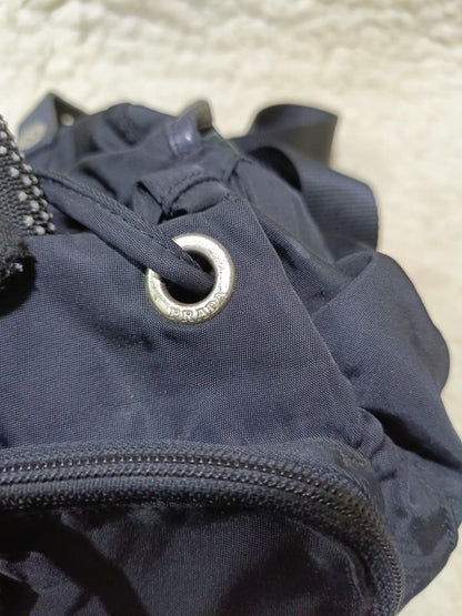 Prada Nylon Flap Backpack in Black | Pre-Loved