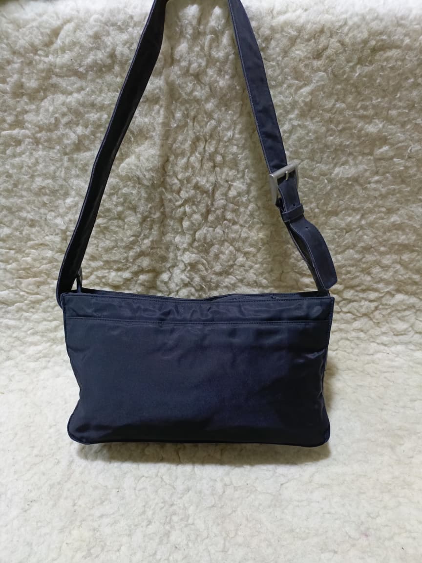 Prada Nylon Shoulder Bag in Black with Adjustable Strap | Pre-Loved