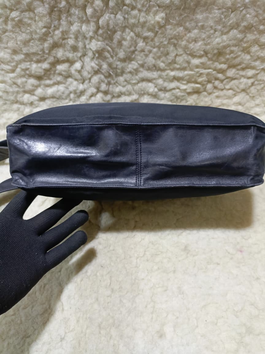 Prada Nylon Shoulder Bag in Black with Adjustable Strap | Pre-Loved