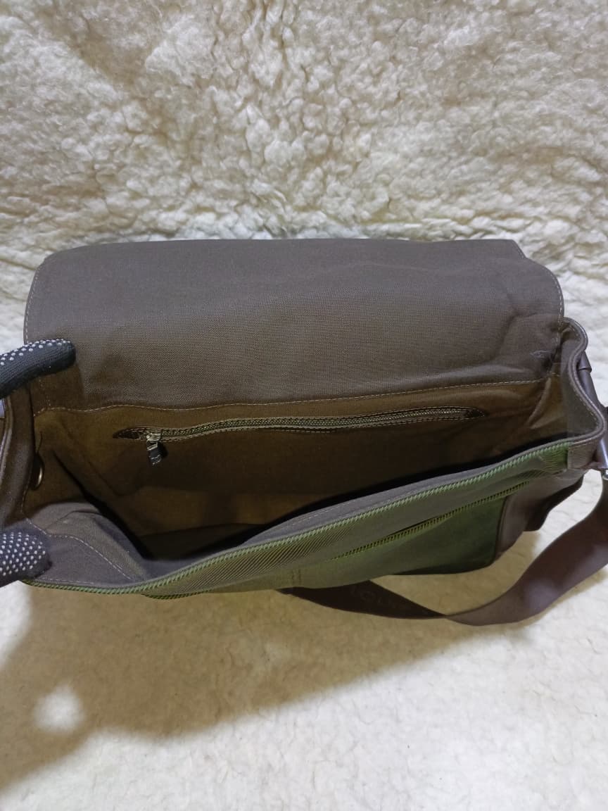 LV Taiga Leather Messenger Bag | Authentic