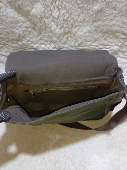 LV Taiga Leather Messenger Bag | Authentic