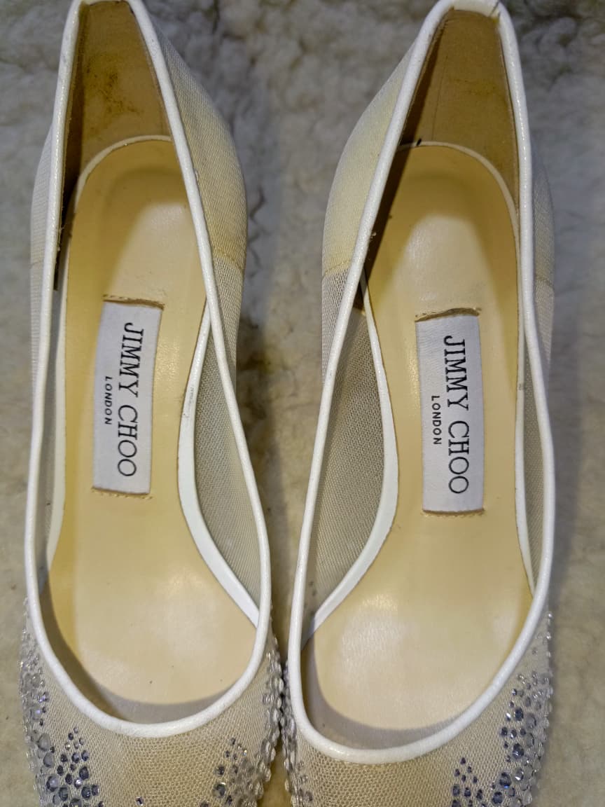 Jimmy Crystal Embellished Pointed-Toe Flats | Authentic