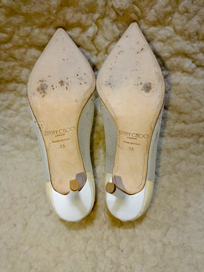 Jimmy Crystal Embellished Pointed-Toe Flats | Authentic