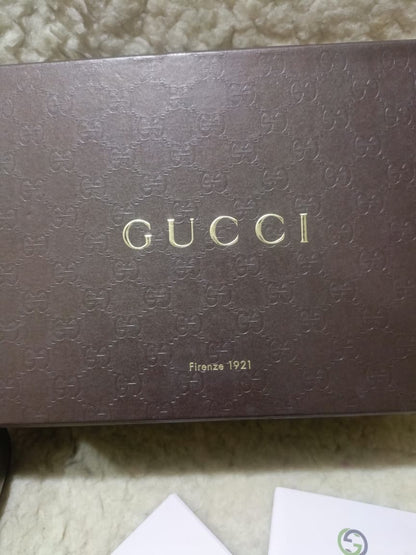 Gucci Silver Crystal GG Pointed Toe Leather Pumps