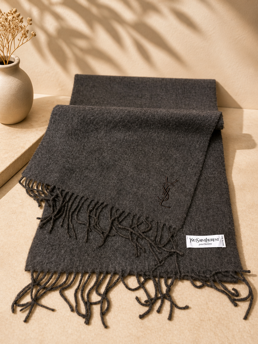 Authentic YSL Wool Scarf | Pre-Loved